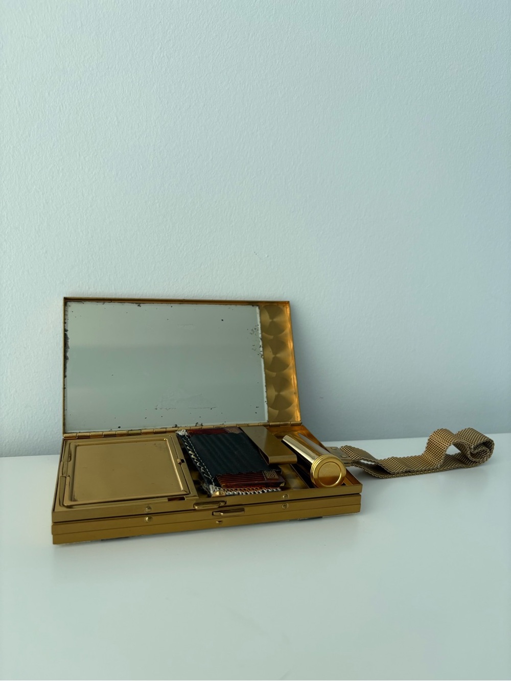 Vintage Dress Cosmetic Case / Purse, Mother of Pearl, circa 1940-50's